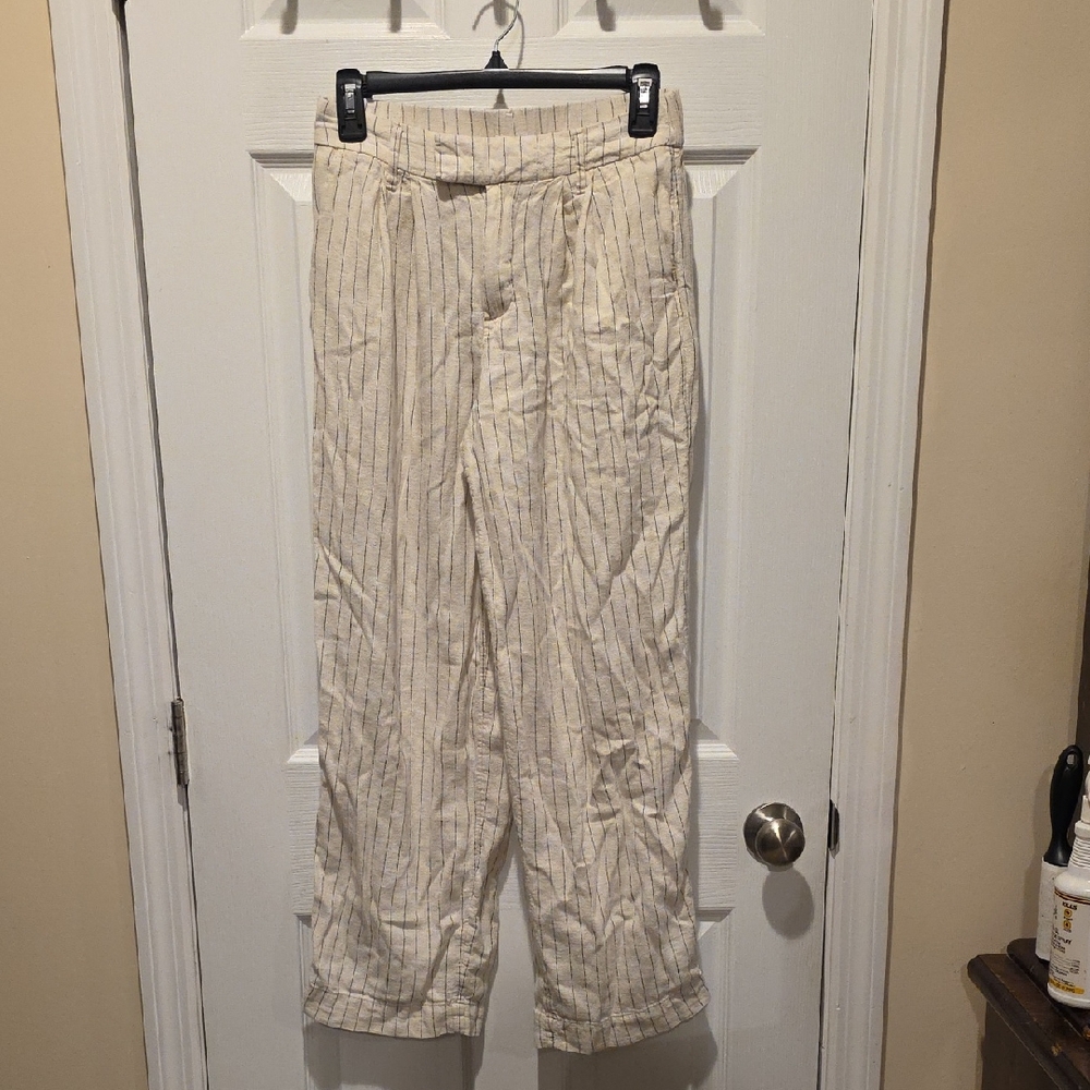 A New Day Cream and Black Striped Pants